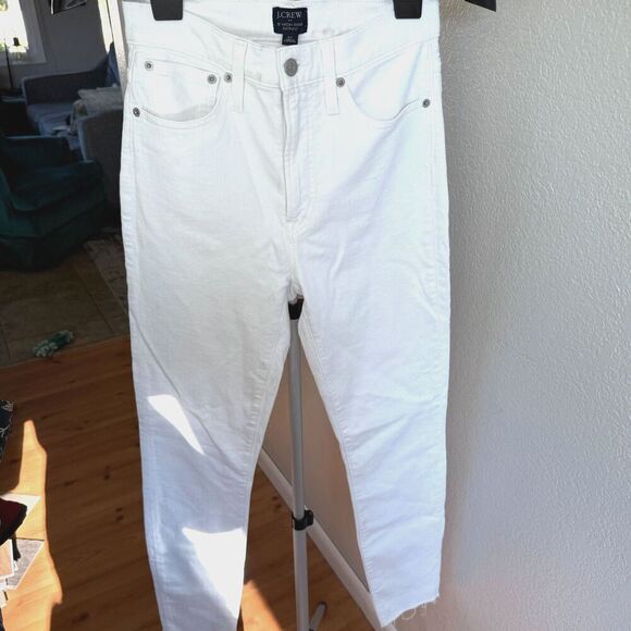 NWOT J. Crew 10" High Rise Skinny Stretch White Jeggings Jeans Women's Size 27 - Picture 2 of 9